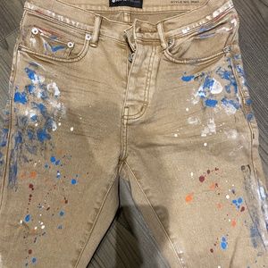 Purple Paint Splatter Denim
